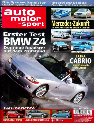 Deckblatt Auto Motor und Sport (07/2003)